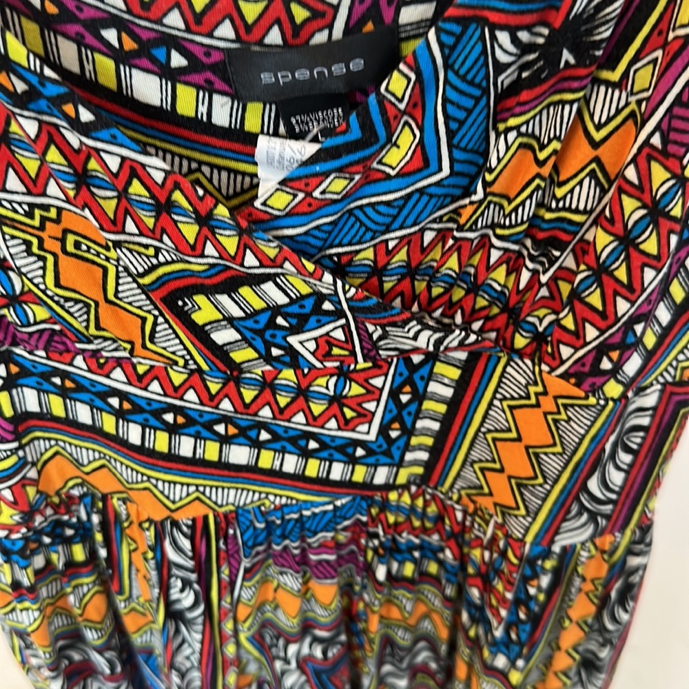 Spense sleeveless, colorful dress size large - Picture 3 of 9